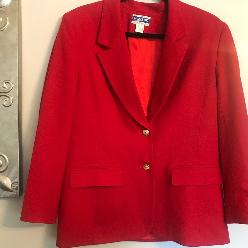 Pendleton Ladies Vintage Virgin Wool Blazer Sz 10